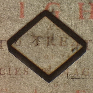 Calcite on transparency with vertical polarizer